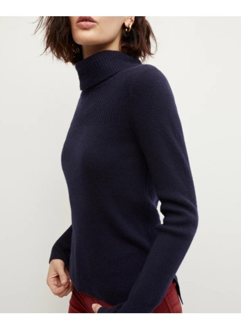 Veronica Beard☆ Jurnee Cashmere Blue Turtleneck Sweater